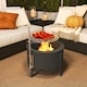 image 8 of Outsunny Portable Fire Pit, 58 cm Round Firepit with Grill Grate, Black
