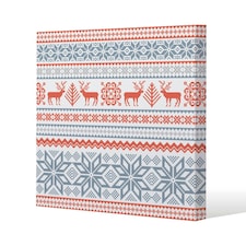 Christmas background with deer (canvas) 101 x 101 x 4cm