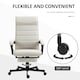 image 5 of Vinsetto High-Back Home Office Chair with Adjustable Height and Footrest, White