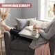 image 6 of GEEZY Good Food Good Mood Design Wooden Lap Serving Tray with Bean Bag Cushion 44x34cm