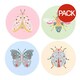 image 1 of Something Different Floral Bug Coaster Set (Pack of 4) - Multicoloured - One Size