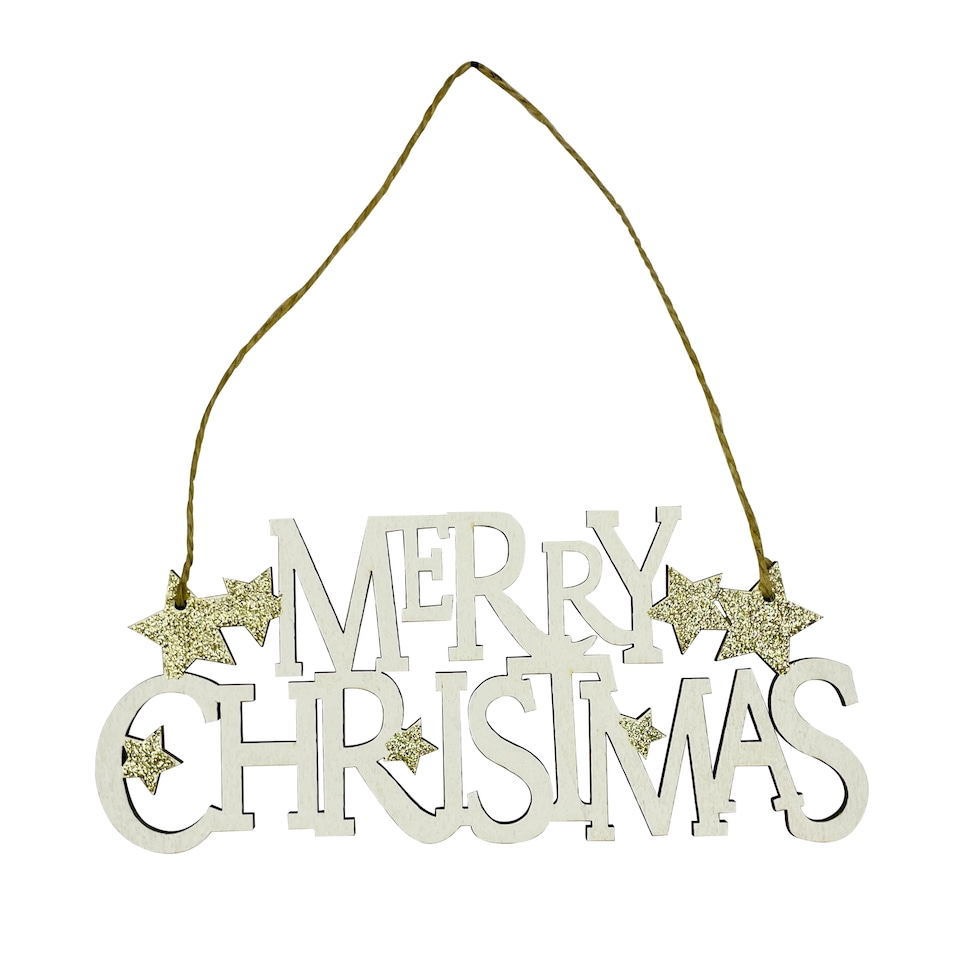 image 1 of Wooden Christmas Table Sign, Merry Christmas Sign Xmas Tabletop Centrepiece