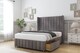 image 3 of Sloomy Melbourne Slate Naples Divan Bed With Mattress No Drawers With 54" Wingback Headboard & 12" Matching Footboard 4'6 Double | Grey | Slate | Double | 1