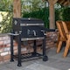 image 2 of Samuel Alexander 115x46x106cm Black Steel Portable Rectangular BBQ Trolley with Thermometer Gauge and Cover