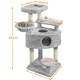 image 3 of Yaheetech 116.5 cm Multilevel Cat Tree with Condo Light Grey