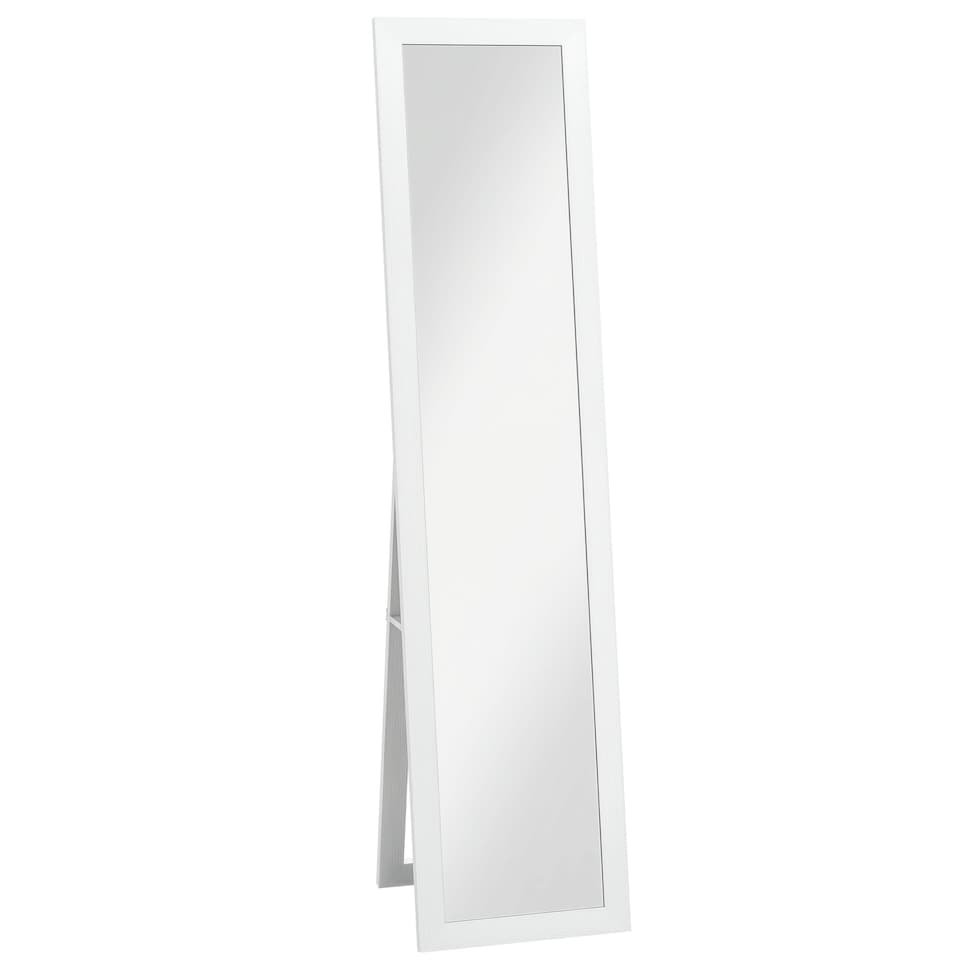 image 1 of HOMCOM Full Length Mirror, Farmhouse Wall Mirror, Hanging & Freestanding