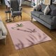 image 2 of Botanical leaf on pink (Rug) Pink | M