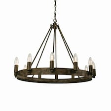 Chevalier 12 Light Ceiling Pendant Aged Metal, E14
