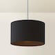 image 4 of ValueLights Reni Black Fabric Small Drum Shade | Black