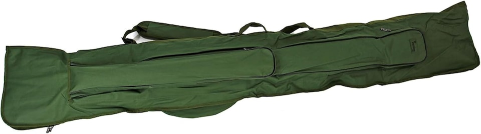 image 1 of Actiaspet 3+3 Fishing Rod Holdall 12ft Padded Rod & Reel Bag with Shoulder Strap, 2 External Pockets, Fits 6 Rods (Made & Unmade), 205cm