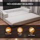 image 3 of Modern 3 Seater Sofa Bed Convertible Sofa to Bed Sherpa Fabric No Assembly Modern Living Room Furniture