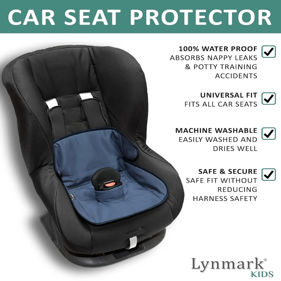 image 1 of Lynmark® Potty Training Car Seat Protector Cover with Middle Buckle Hole, Navy | Blue | Navy | Universal | 1