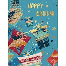 Words 'n' Wishes Traditional Open Birthday Card for a Male, Birthday Card for Male, Multi-Coloured 197 x 152 mm
