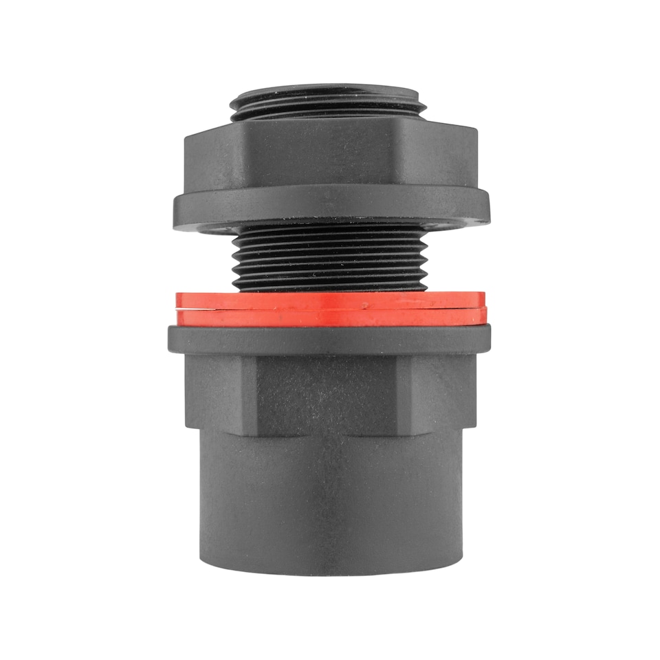image 1 of 3/4" BSP Water Butt Connector Set with 1/2" Quick-Connect PP Tap and 27mm HSS Drill Bit,