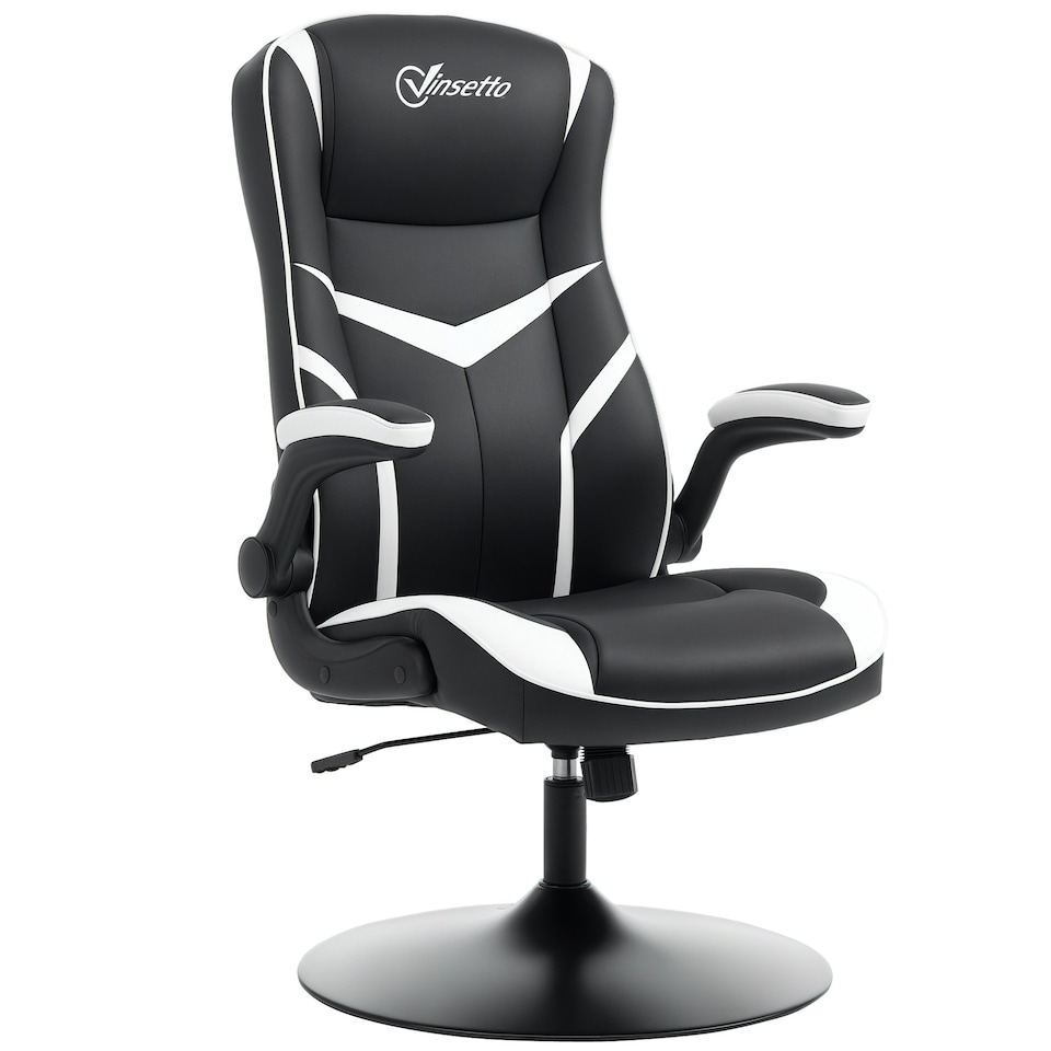 image 1 of Vinsetto Racing Office Chair PVC Leather Computer Gaming Height Adjustable
