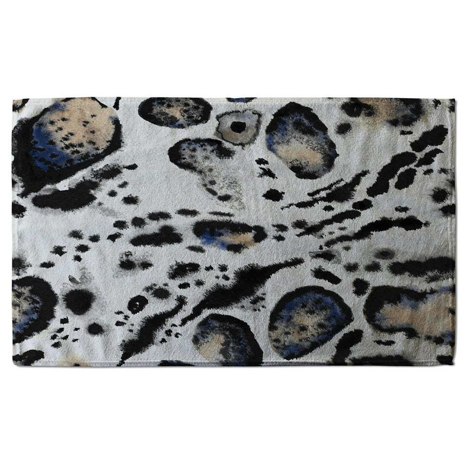 image 1 of Leopard Print with Blue (Kitchen Towel)