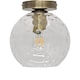 image 2 of Set of 2 Barnum - Dimple Glass Globe Antique Brass Ceiling Lights