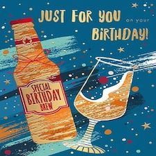 Words 'n' Wishes Traditional Open Birthday Card for a Male, Birthday Card for Male, Multi-Coloured 197 x 152 mm