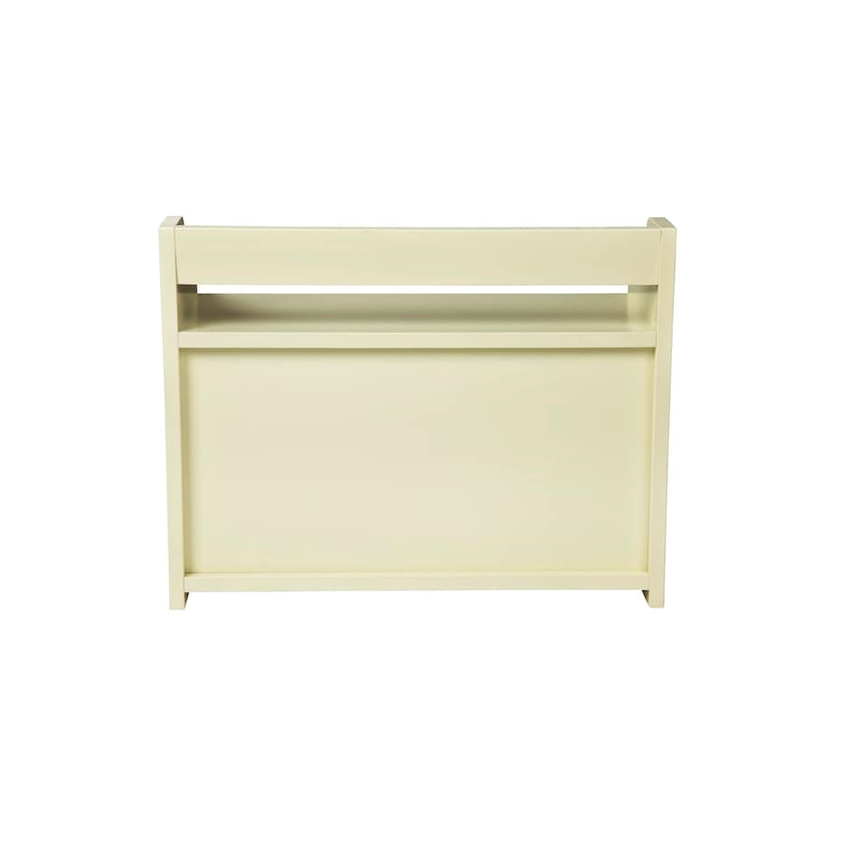 image 1 of Minack Buttermilk / Cream Wooden Bread Bin, Worktop Storage Box with Shelf | Cream | Buttermilk
