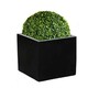 image 2 of Primrose Black Medium Polystone Cube Planter with Drainage Hole and Bung 30cm