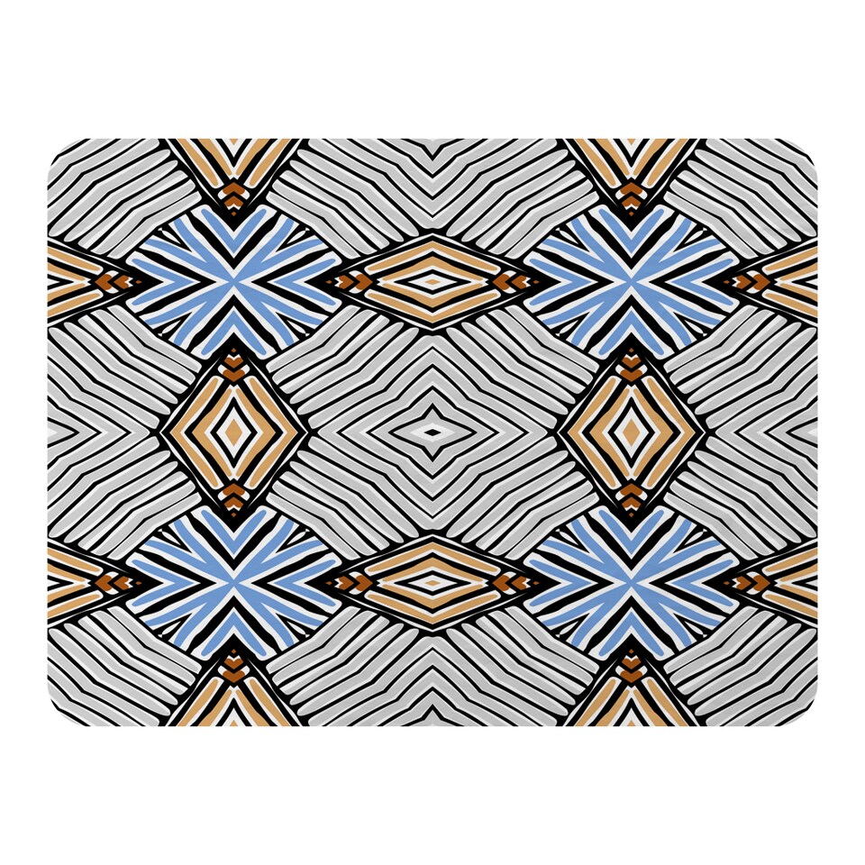 image 1 of Abstract Geometric Roughly Hatched Shapes Blanket | Multi