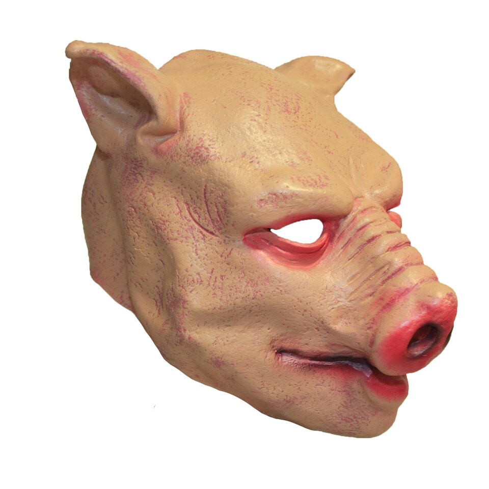 image 1 of Bristol Novelty Unisex Horror Pig Latex Head Mask - Pink - One Size One Size