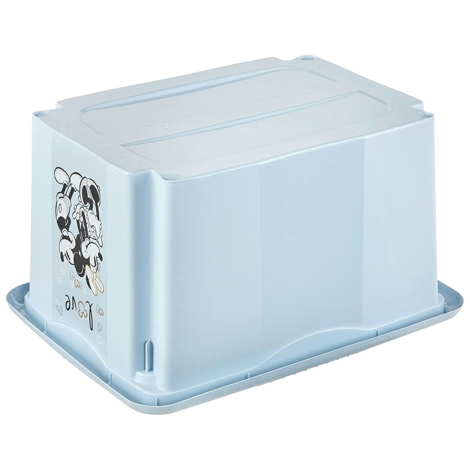 image 1 of Keeeper Mickey Mouse Storage Box with Lid 15 Litre Cloudy Blue
