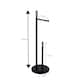 image 2 of Showerdrape Chester Black Toilet Roll Holder & Spare Paper Holder Combination | Black | 1