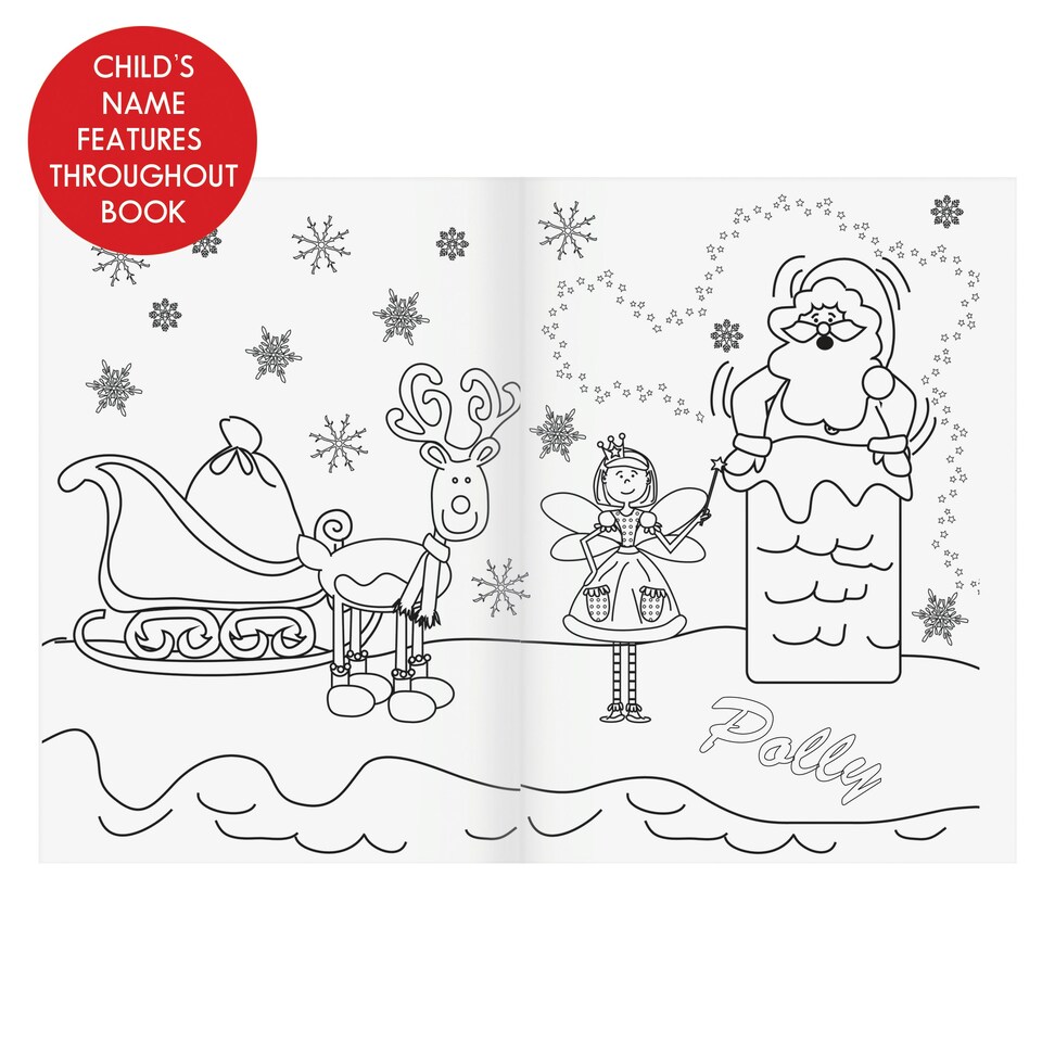 image 1 of Personalised 'It's Christmas' Fairy Colouring Book