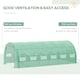 image 5 of Outsunny 6 x 3 x 2 m Polytunnel Greenhouse Pollytunnel Tent Steel Frame Green