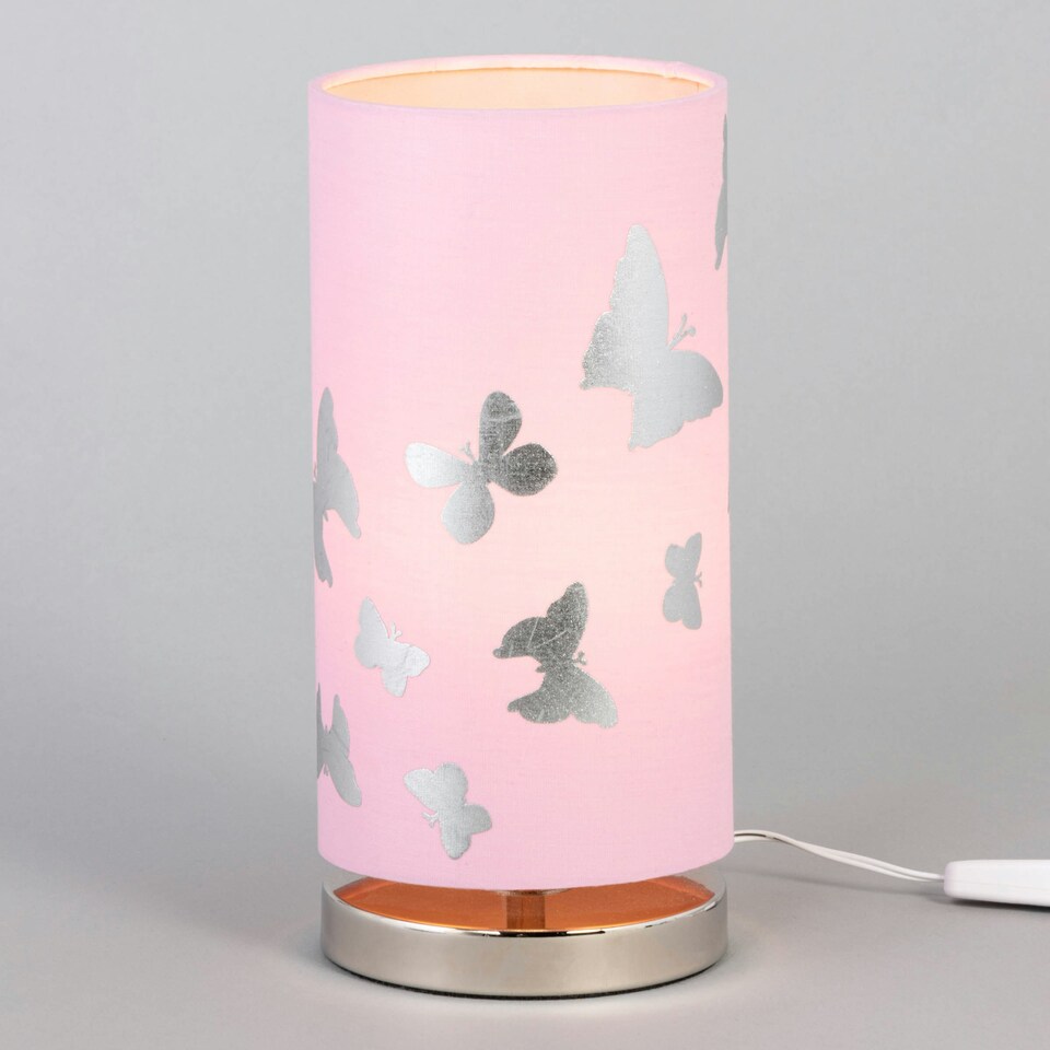 image 1 of BHS Glow Kid's LED Butterfly Table Lamp, Silver Grey | Silver