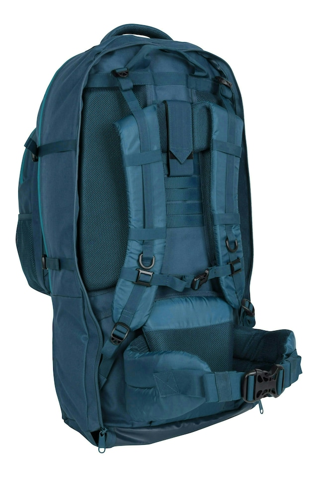image 1 of Mountain Warehouse Unisex Traveller 60 + 20L Rucksack Durable Sports Backpack | Blue | Blues