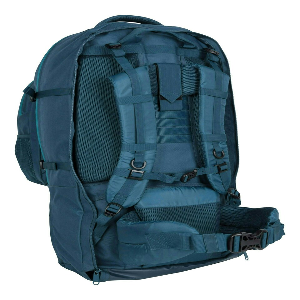 image 1 of Mountain Warehouse Unisex Traveller 60 + 20L Rucksack Durable Sports Backpack Blue | Blues