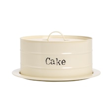 Harbour Housewares Vintage Metal Kitchen Cake Tin - Cream