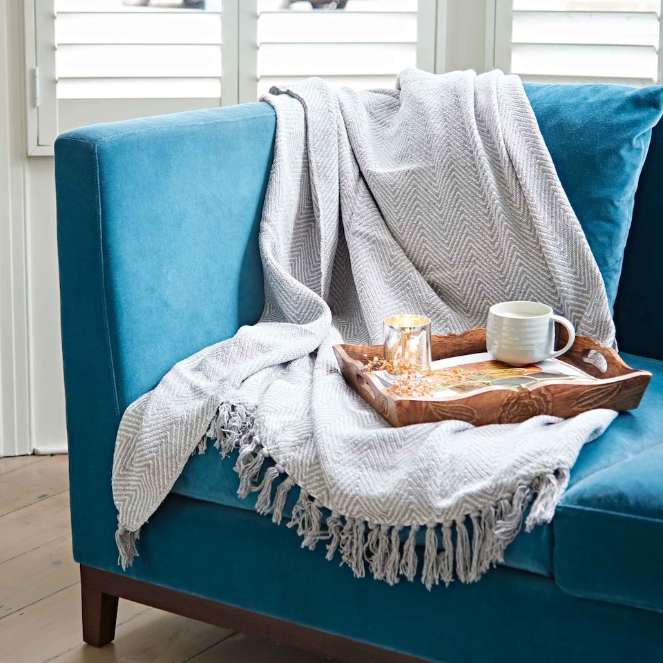 image 1 of Chevron Recycled Cotton Throw