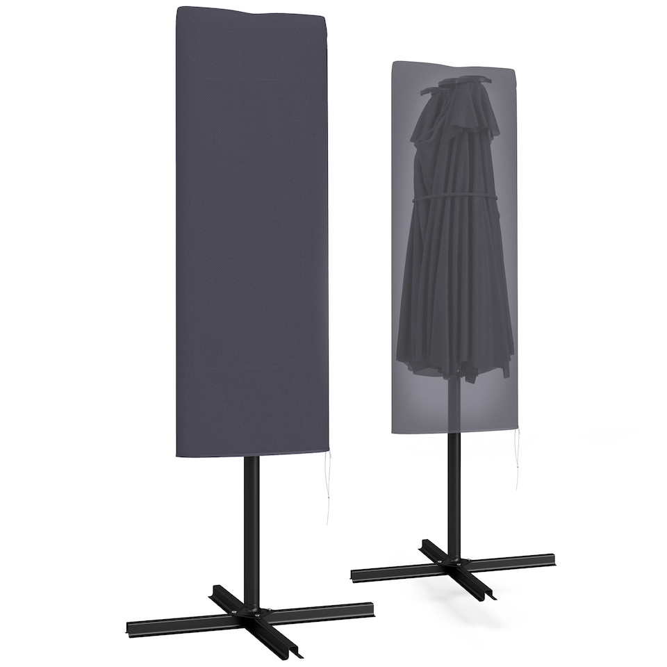 image 1 of Outsunny Garden Parasol Cover for 2-4.6m Umbrella Protector,Dark Grey