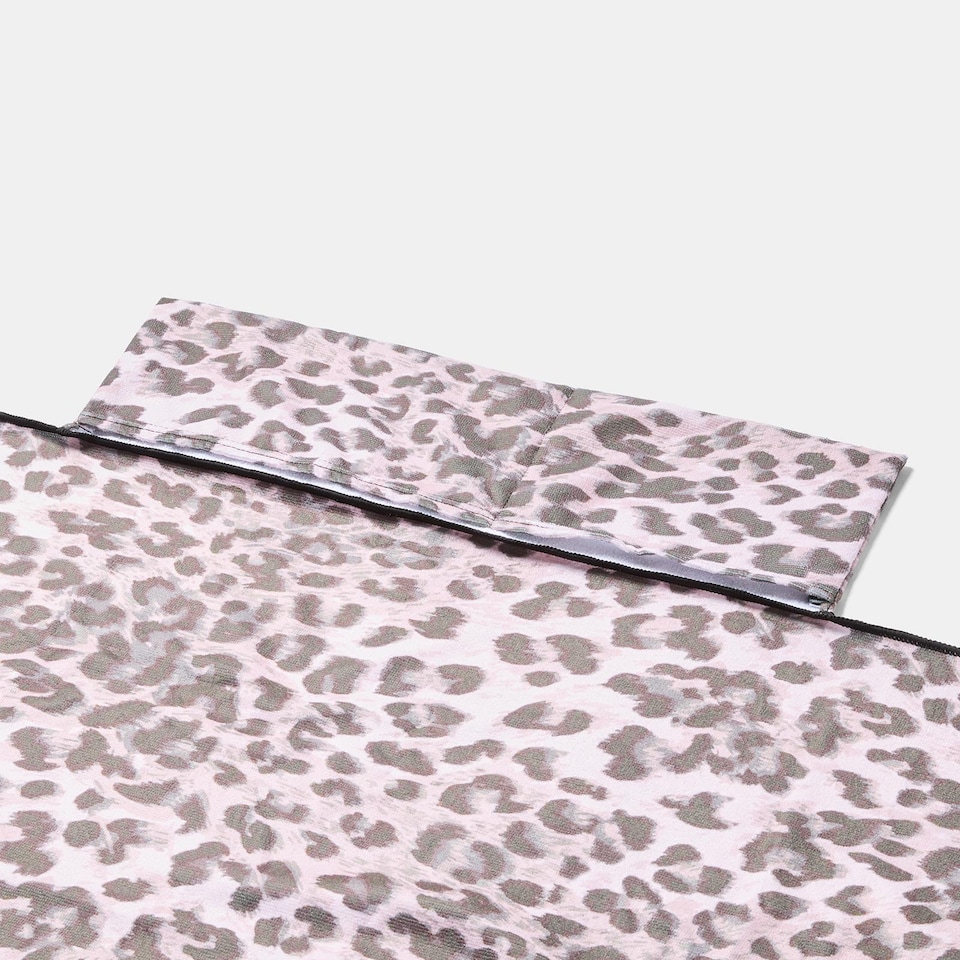 image 1 of OHS Leopard Beach Towel with Bag Quick Dry Absorbent Travel Spa