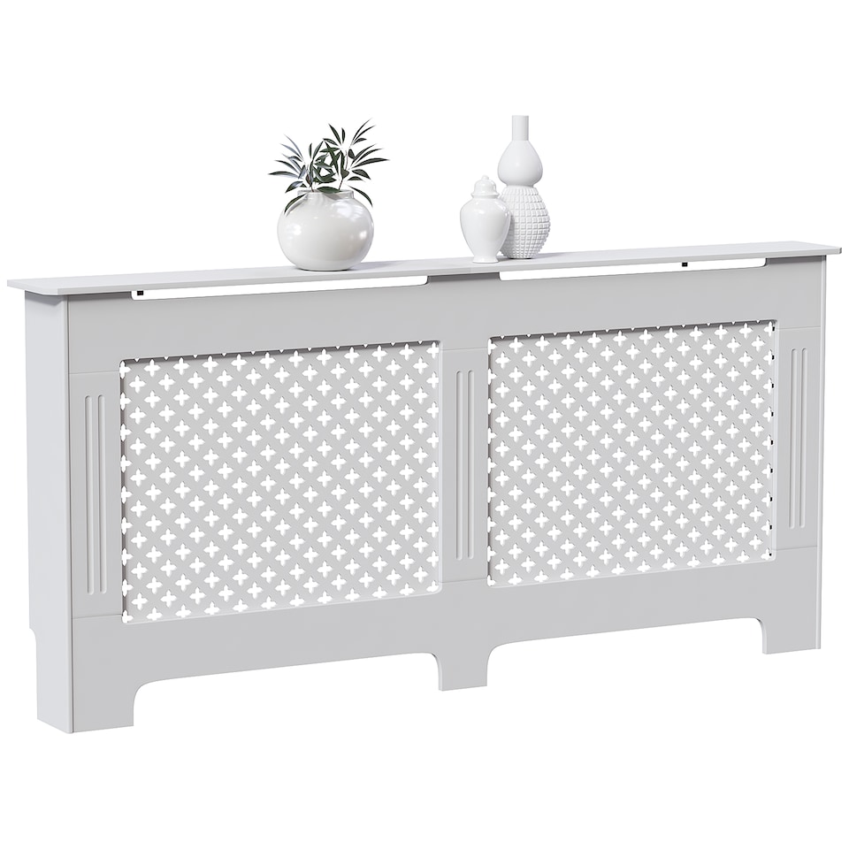 image 1 of Vida Designs Oxford Radiator Cover Painted MDF Cabinet, White, 172cm