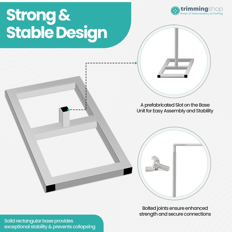 image 1 of 4x4m Silver Modular Rectangular Backdrop Stand Kit with Metal Frame - 2 Base, 6 Pipes