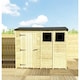 image 3 of 5 x 4 Reverse Pressure Treated Tongue And Groove Single Door Apex Shed - 1 Window + High Eaves (5' x 4') / (5ft x 4ft) (5x4)