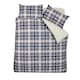 image 5 of Catherine Lansfield Cosy Sherpa Check Duvet Cover Set Grey (Copy) | Blue | Navy Blue | King