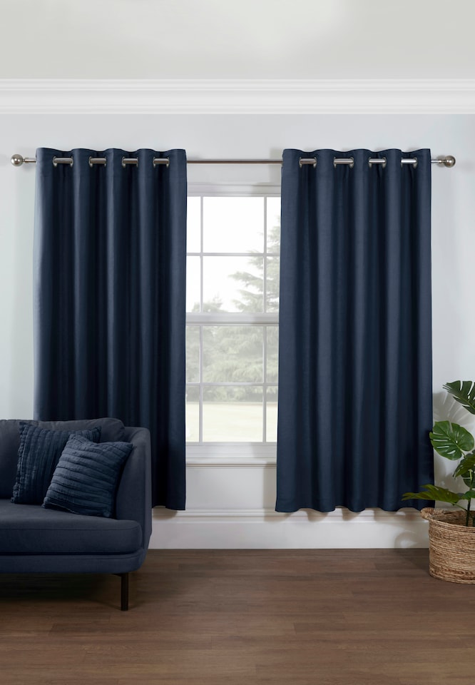 image 1 of Martex Curtains Navy Blue