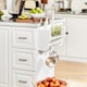 image 9 of SoBuy Extendable Kitchen Island on Wheels with Stainless Steel Worktop, White, 51.2x18.1/28.0x35.8 inches, 27.3 kg - FKW41-ST