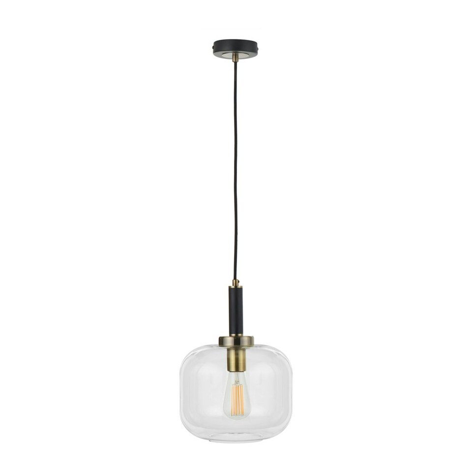 image 1 of Minimalist Industrial Glass Pendant Light