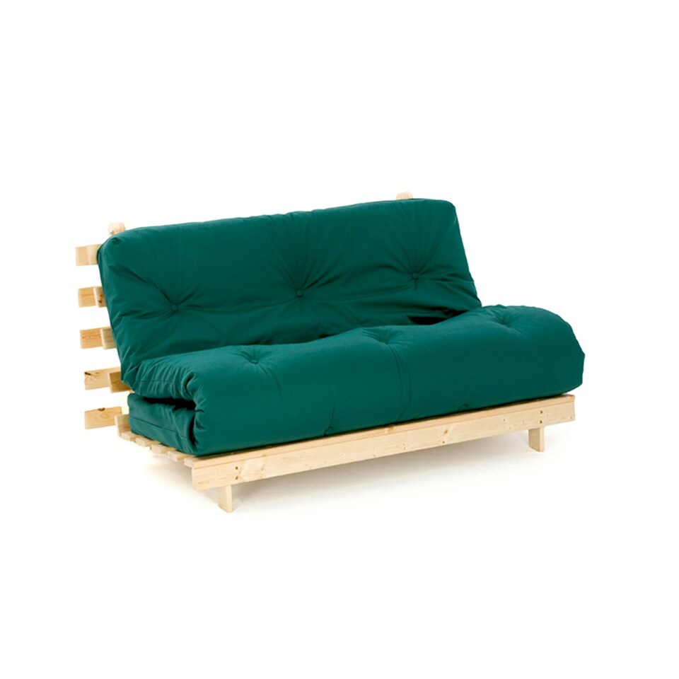 image 1 of 4ft Small Double Luxury Futon Mattress And Base Set in Glade Green