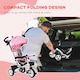 image 4 of HOMCOM 6 in 1 Trike for Toddler 1-5 Years with Parent Handle, Pink