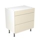image 1 of 3 Drawer Base Unit 800mm w/ Slab Cabinet Door - Ultra Matt Cashmere Cream | Ultra Matt Cashmere