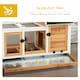 image 5 of PawHut Rabbit Hutch, Guinea Pig Cage with Wheels, Outdoor/Indoor, Yellow