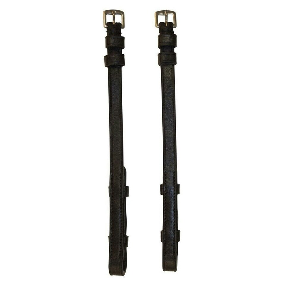 image 1 of Collegiate Comfitec European Leather Horse Cheekpiece - Black - Warmblood