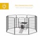 image 8 of PawHut Rabbit Hutch, Bunny Cage Outdoor Wooden House w/ Asphalt Roof, Grey